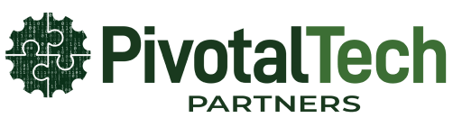 PivotalTech Partners logo with circuit design.